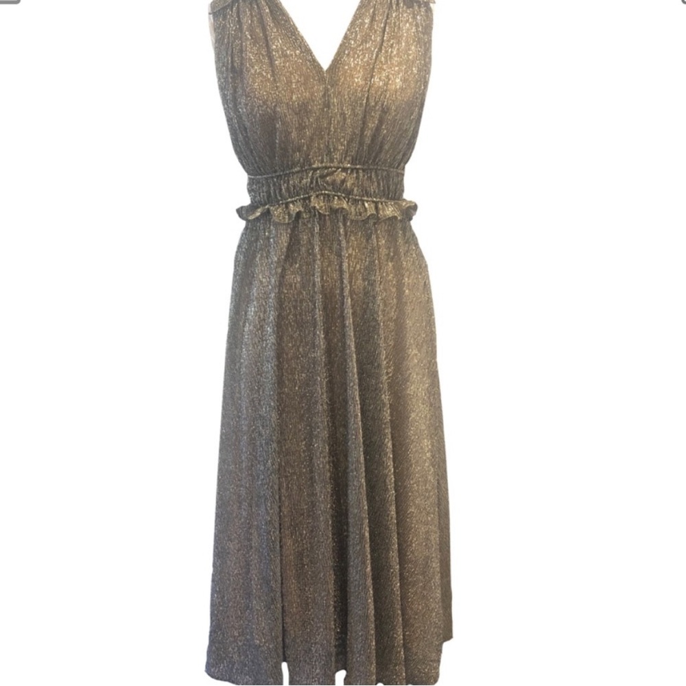 Metallic Taylor dress never worn NWT